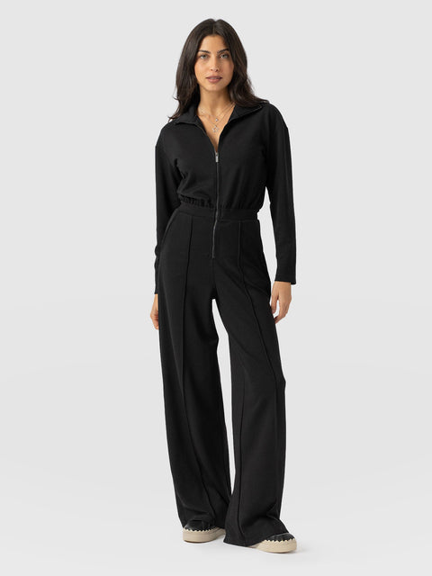 Keller Long Sleeve Jumpsuit - Black - Women's Jumpsuits | Saint + Sofia® UK