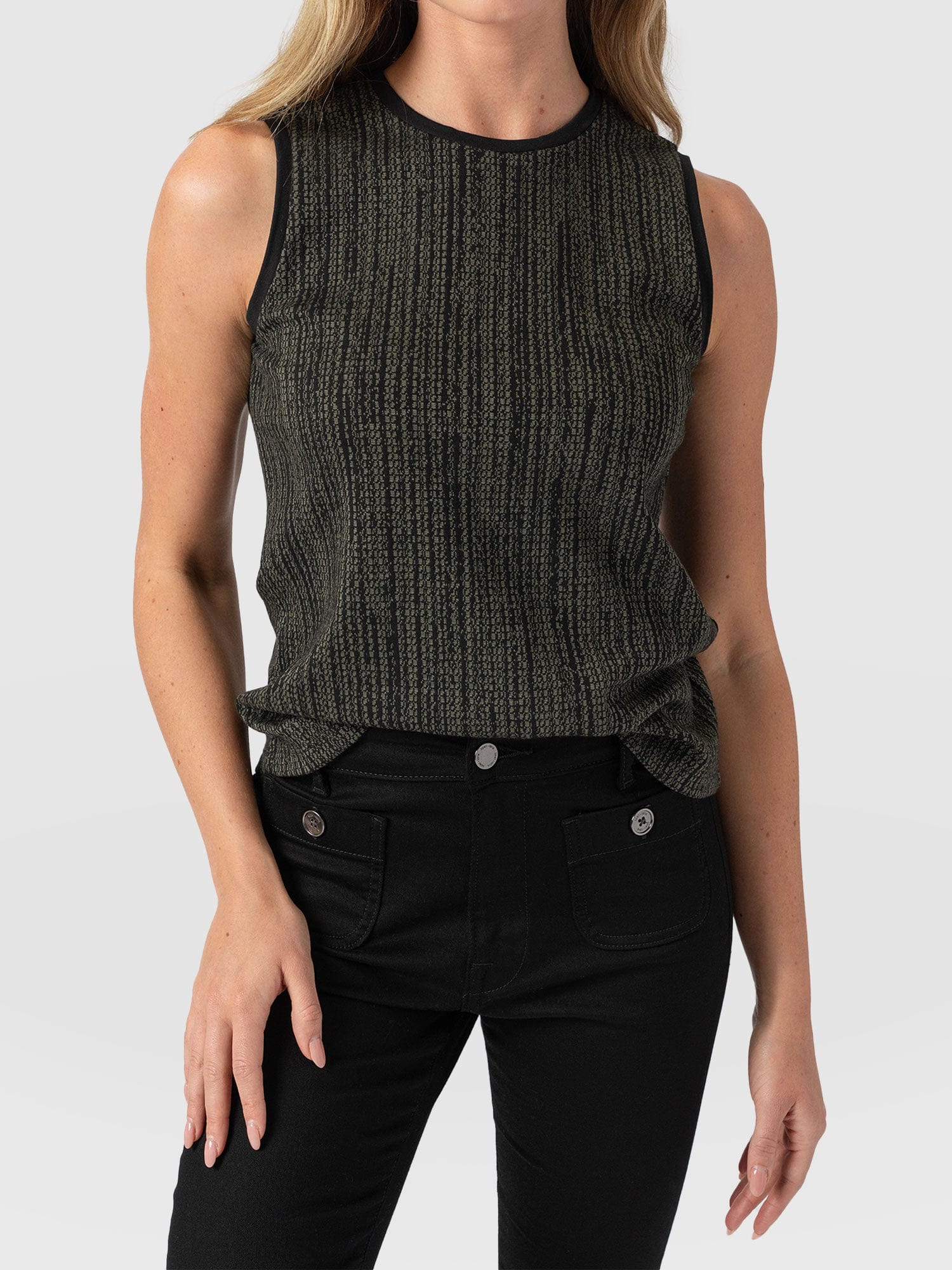 Keller Vest Green Texture - Women's Vests | Saint and Sofia® UK
