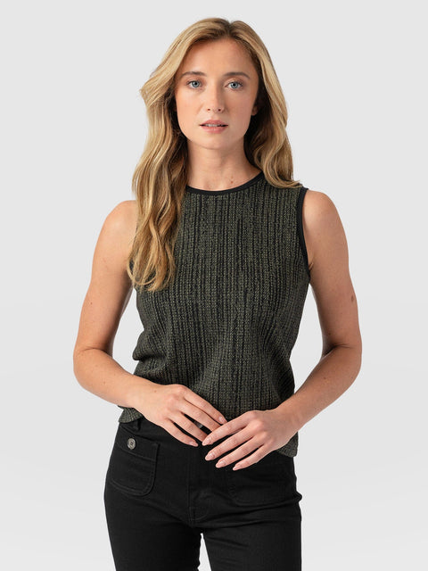 Keller Vest Green Texture - Women's Vests | Saint and Sofia® UK