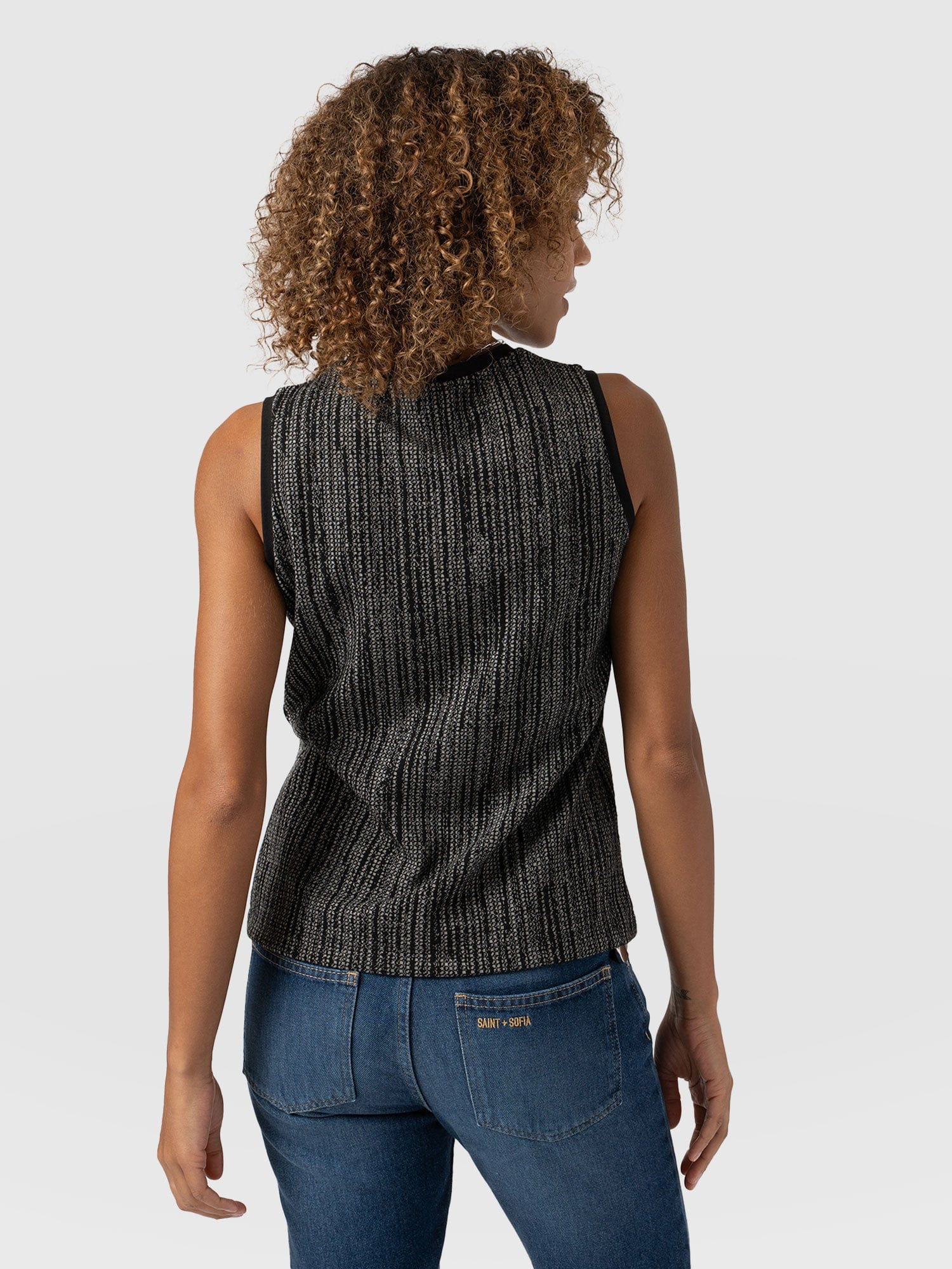 Keller Vest Grey/Black - Women's Vests | Saint + Sofia® UK
