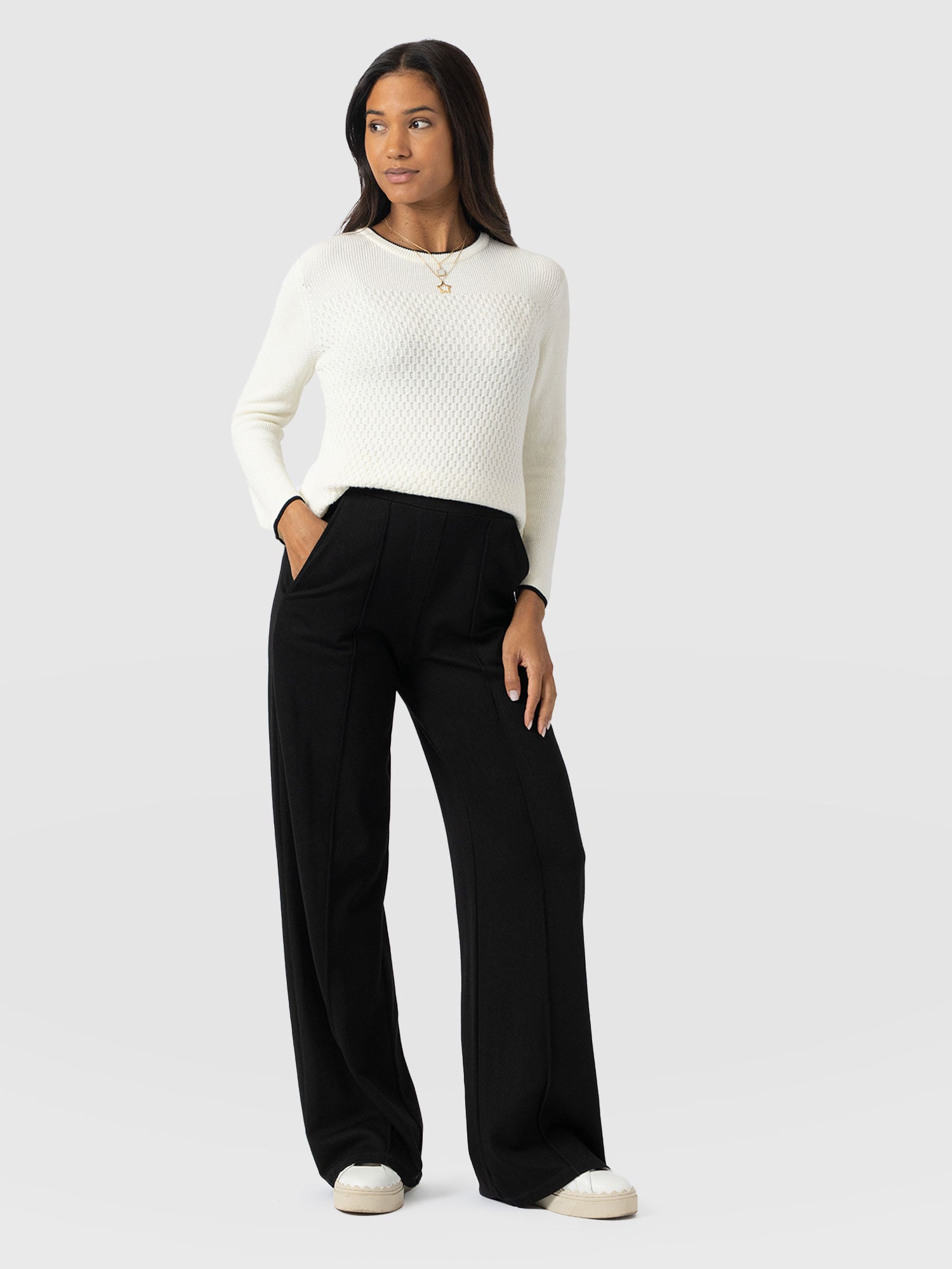 Keller Wide Leg Pant - Black