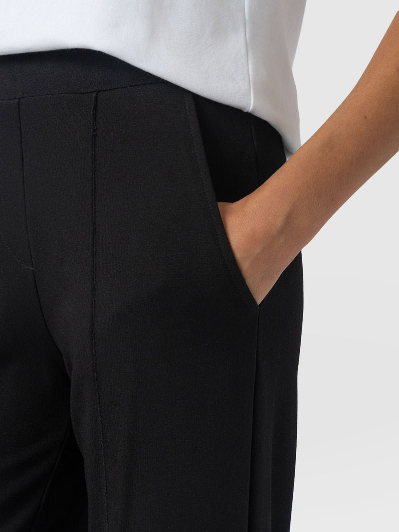 Keller Wide Leg Pant Black - Women's Trousers | Saint + Sofia® UK
