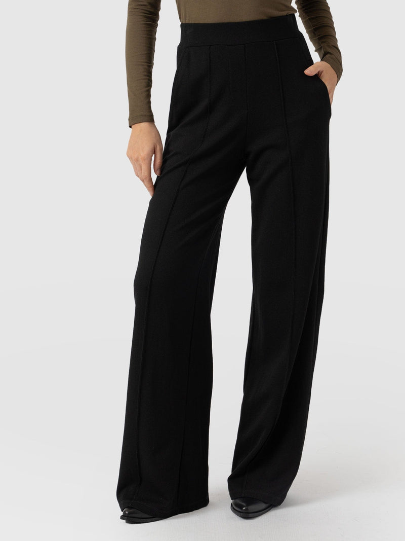 Keller Wide Leg Pant - Black