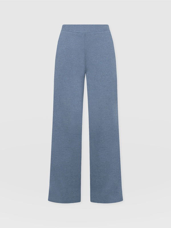 Keller Wide Leg Pant - Blue Melange