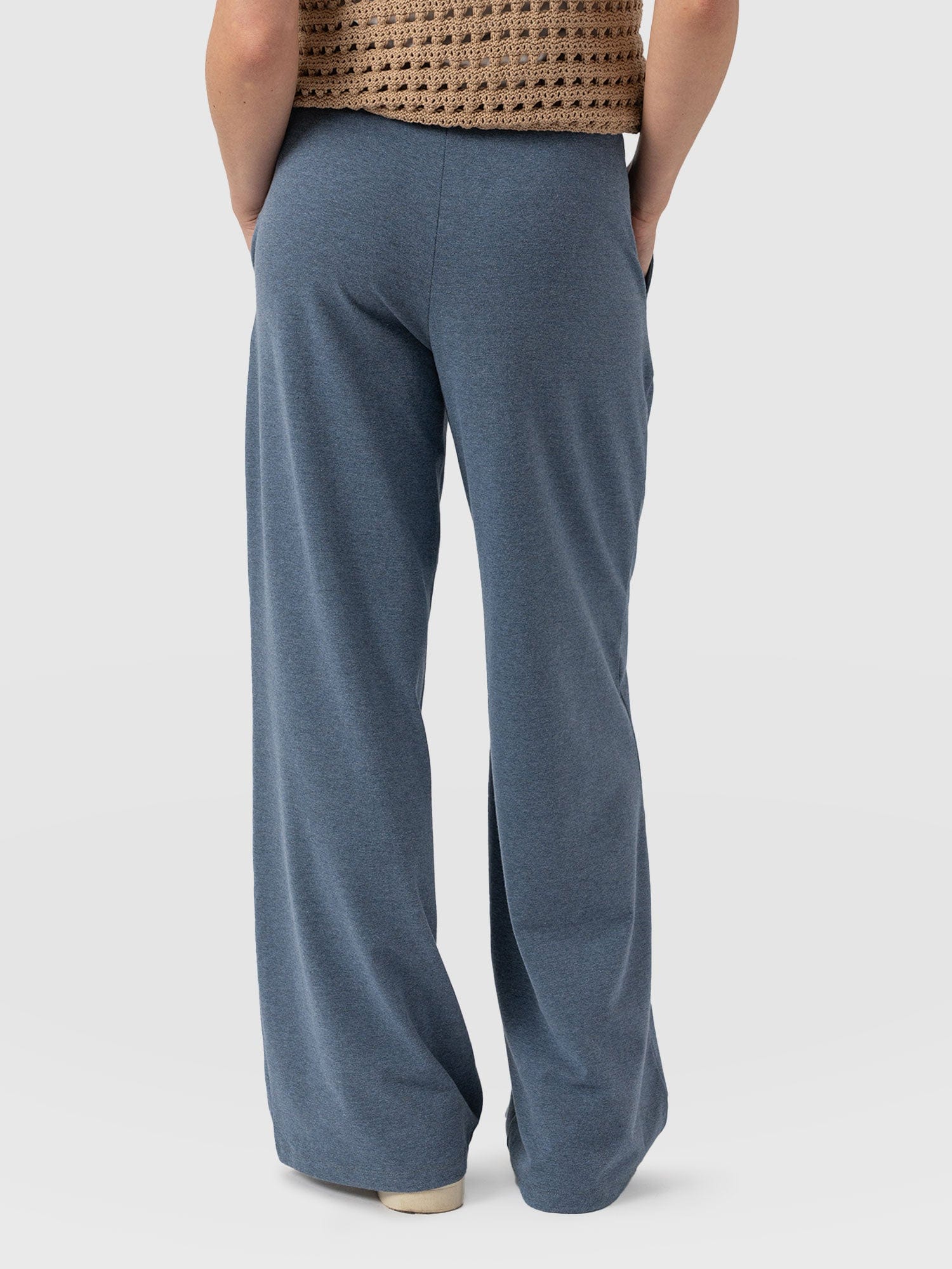 Keller Wide Leg Pant - Blue Melange