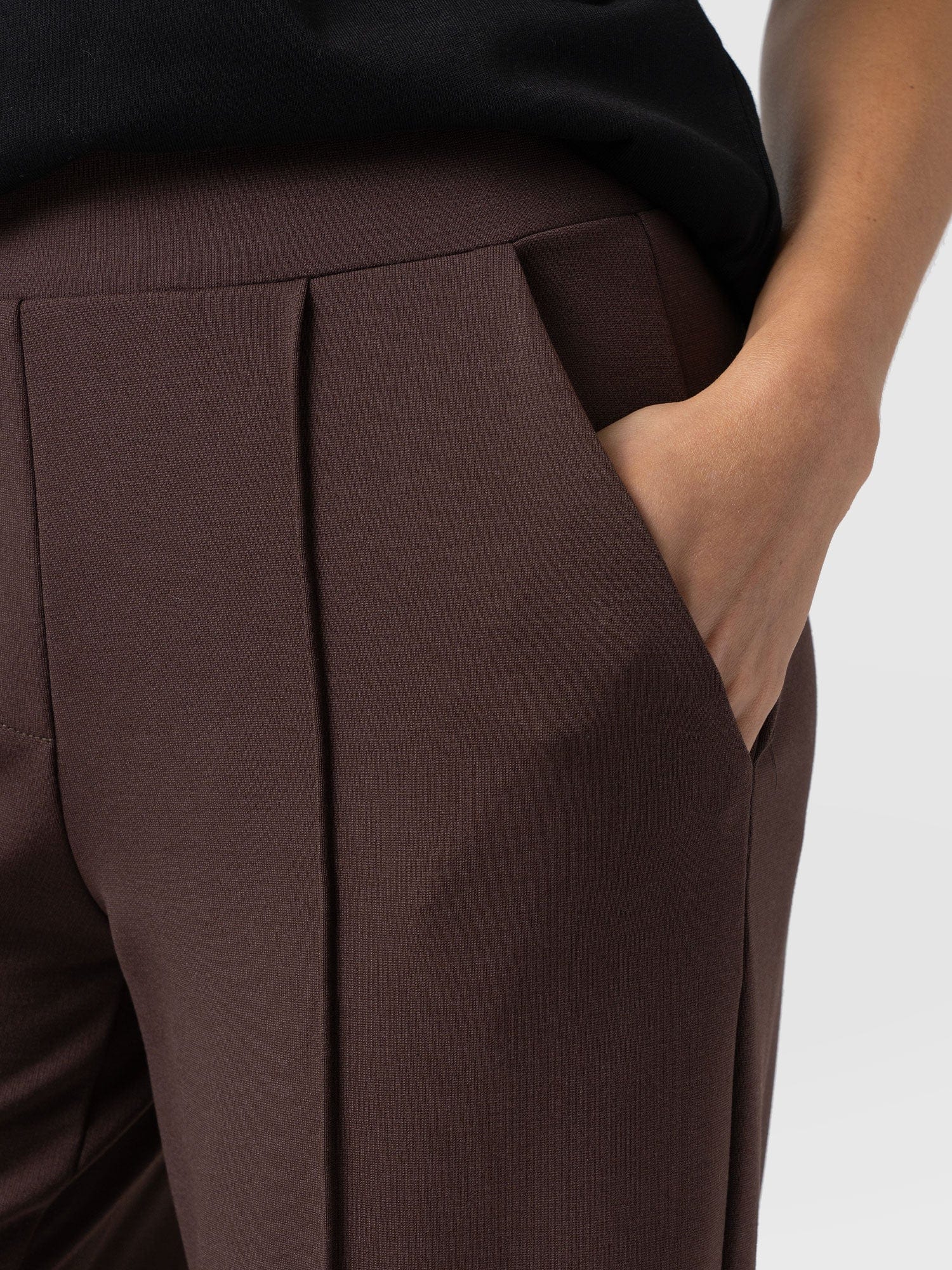 Keller Wide Leg Pant - Brown