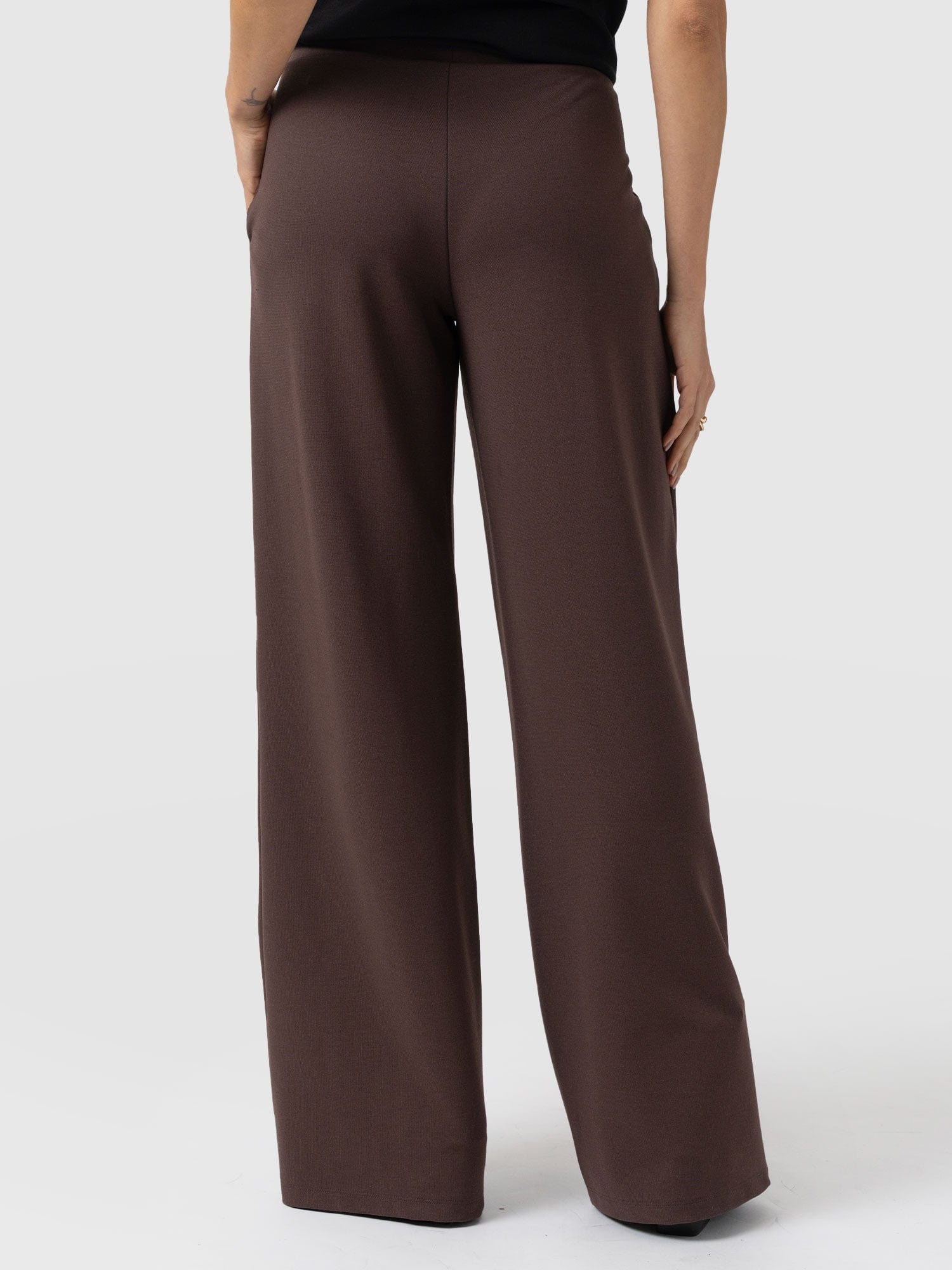 Keller Wide Leg Pant - Brown