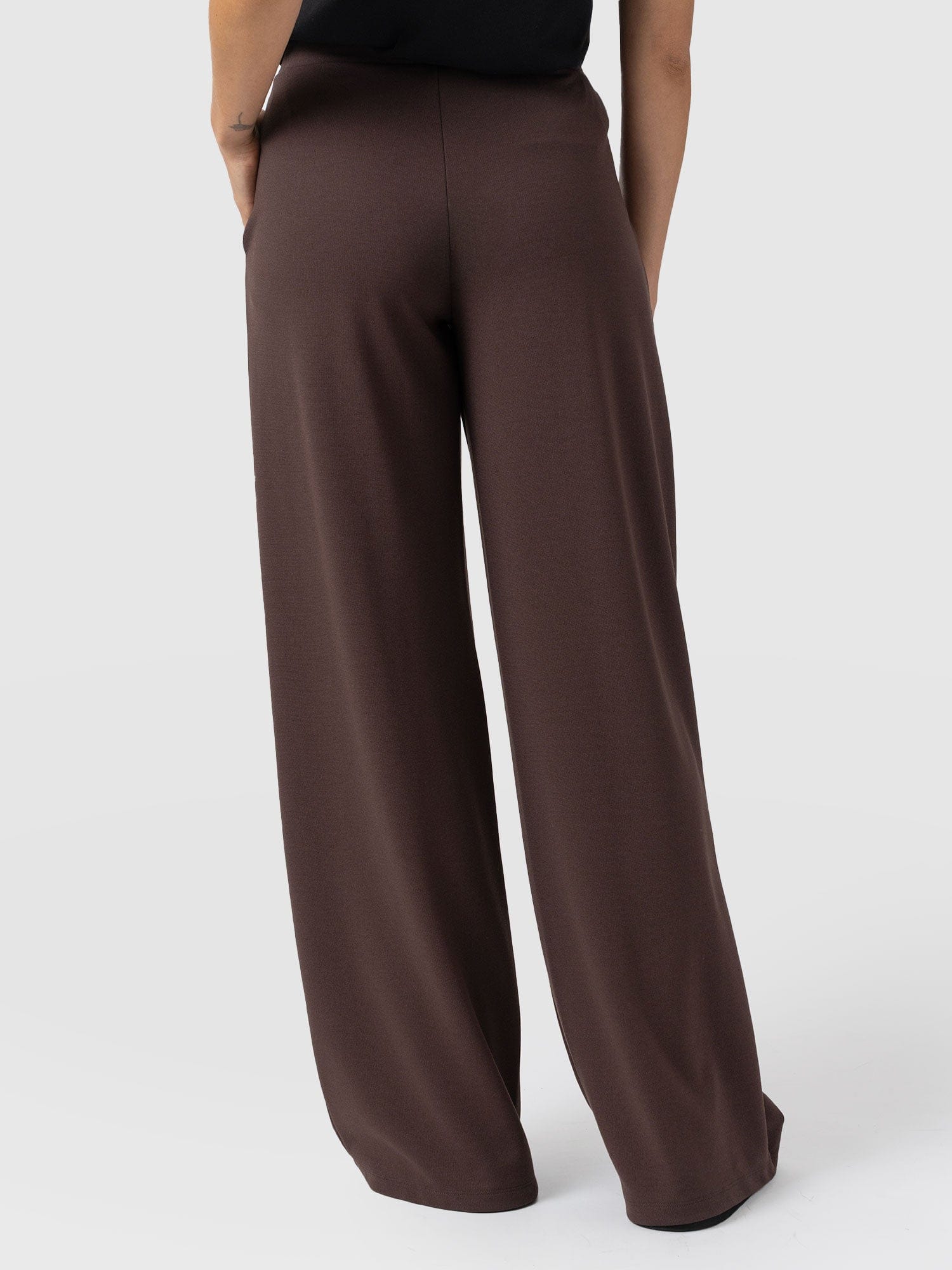 Keller Wide Leg Pant - Brown - Women's Trousers | Saint + Sofia® UK