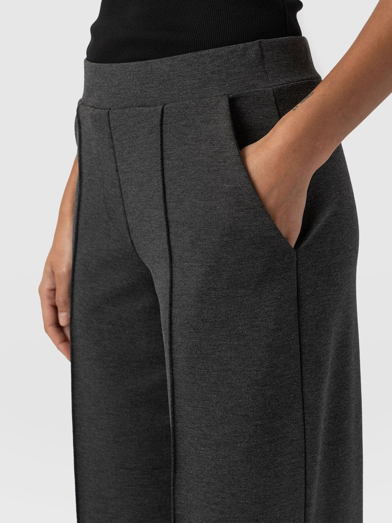 Keller Wide Leg Pant - Charcoal