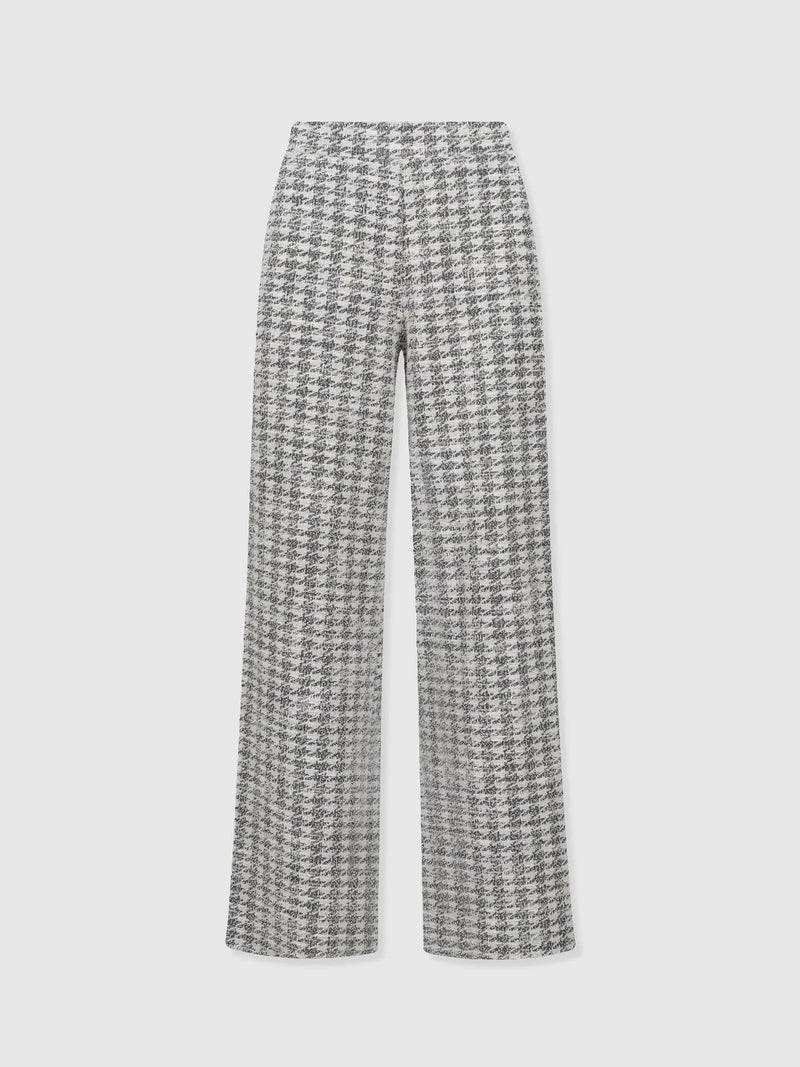 Keller Wide Leg Pant - Cream Boucle