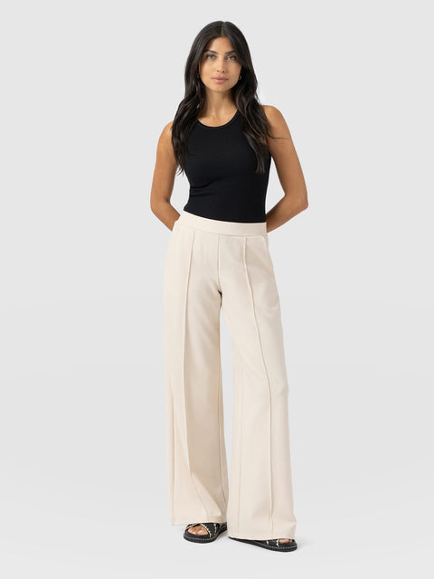 Keller Wide Leg Pant - Cream