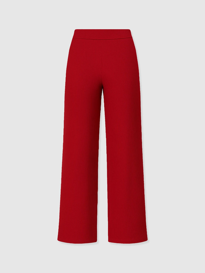 Keller Wide Leg Pant - Deep Red
