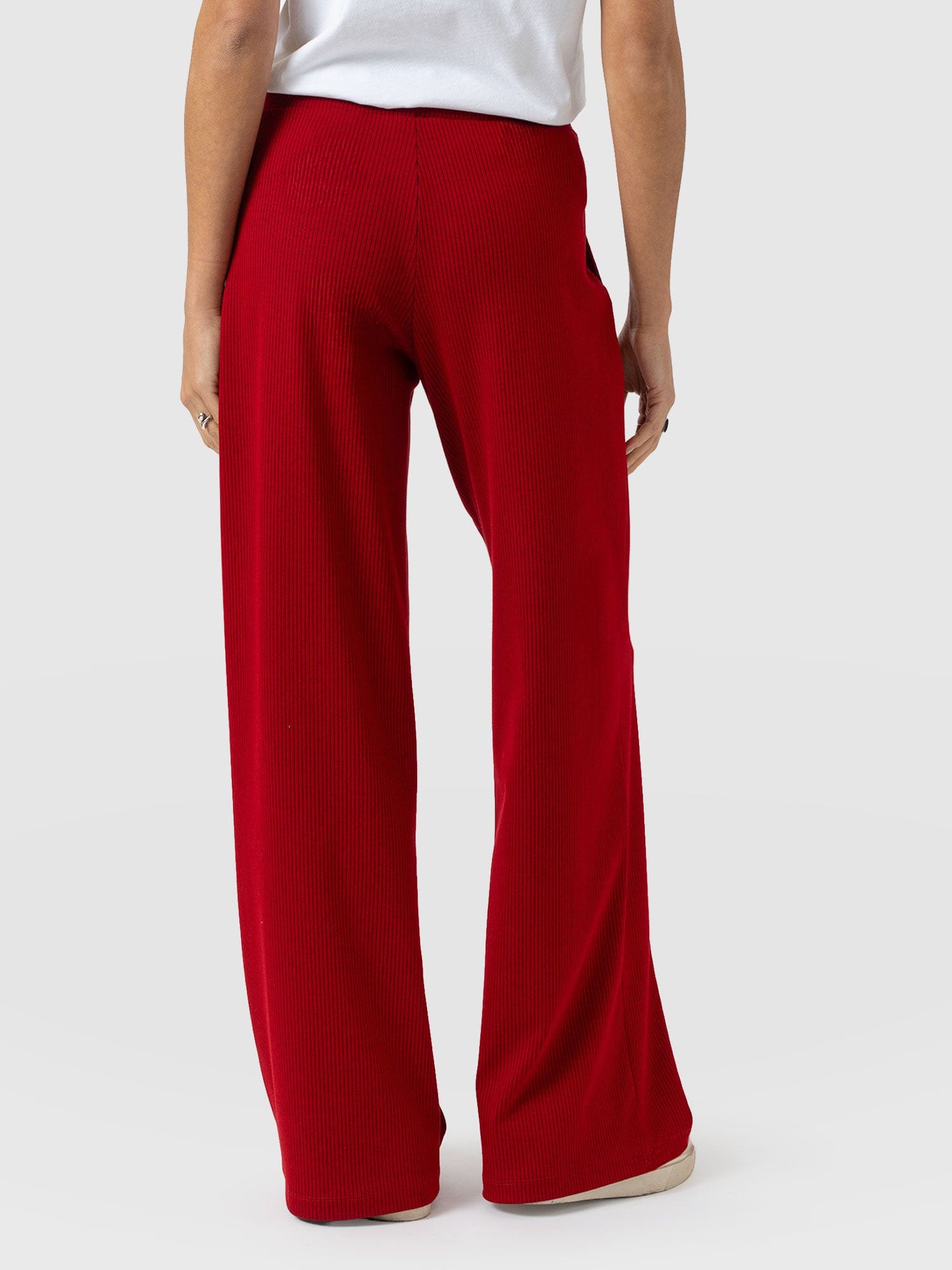 Keller Wide Leg Pant - Deep Red