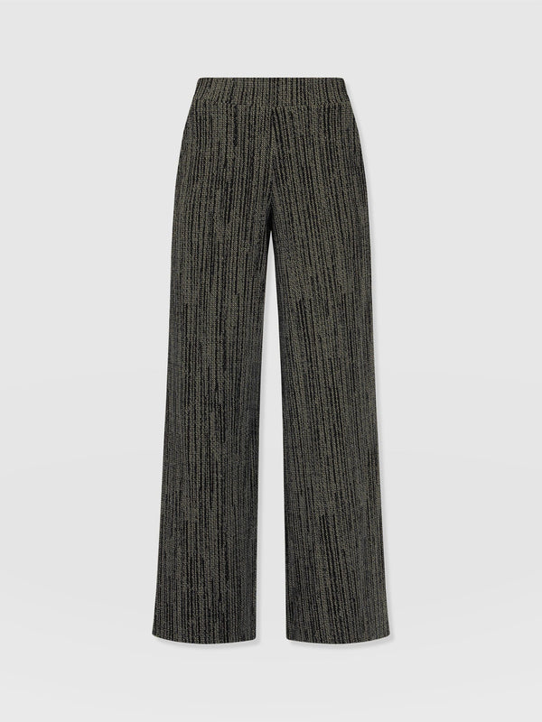 Keller Wide Leg Pant - Green Pixel