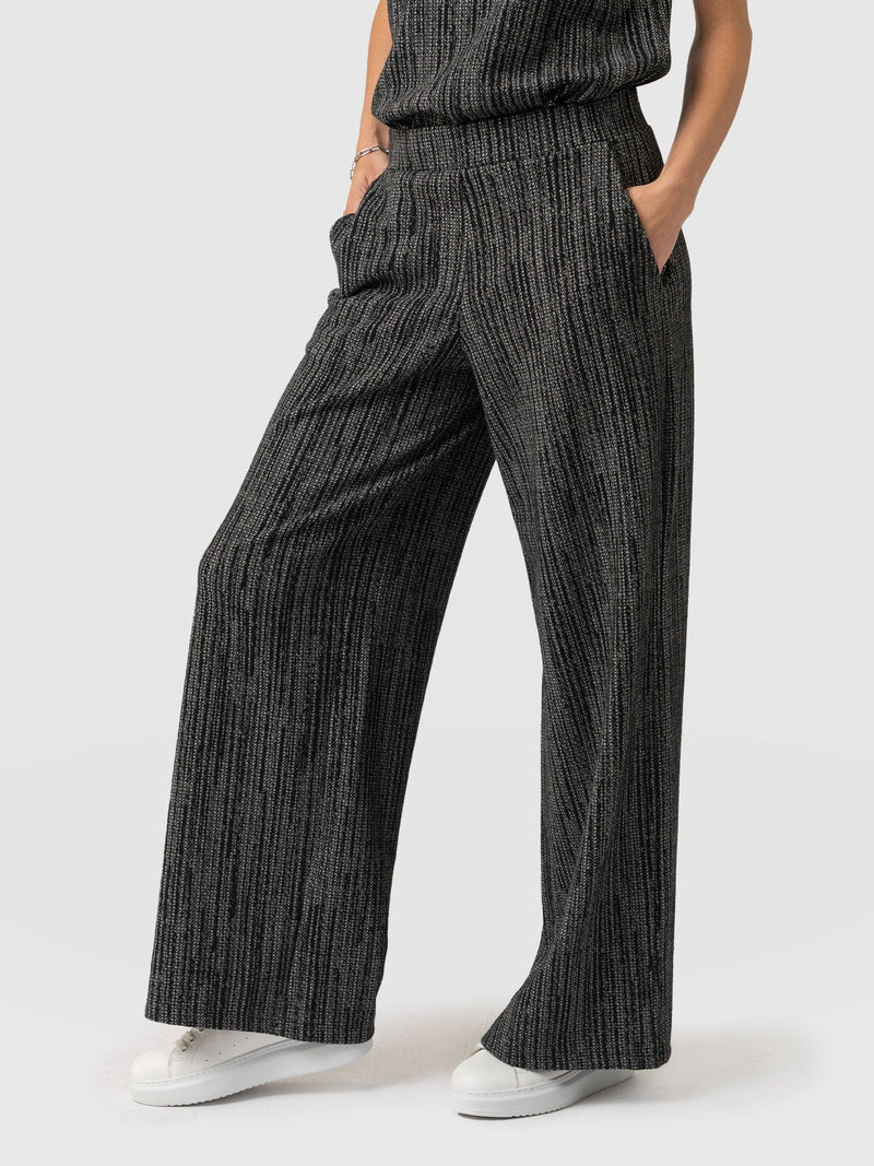 Keller Wide Leg Pant - Grey/Black