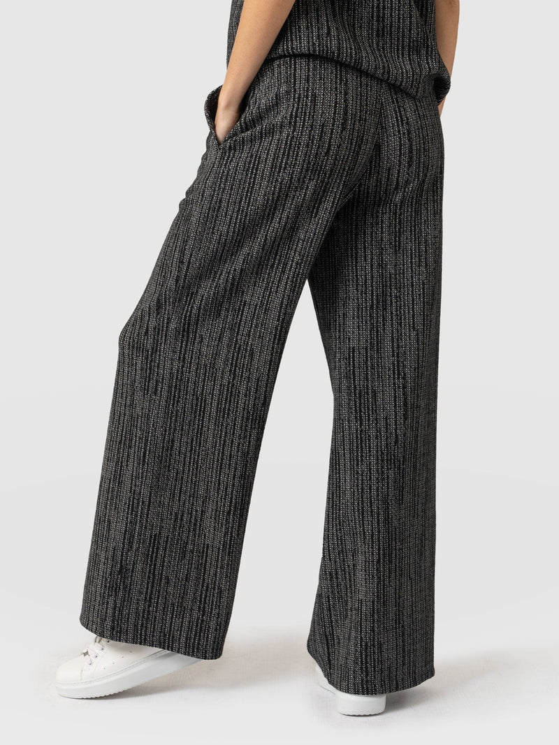 Keller Wide Leg Pant - Grey/Black