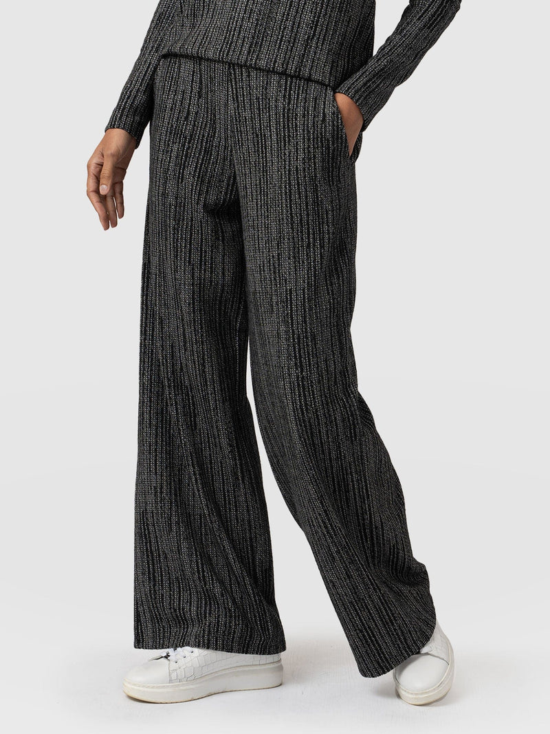 Keller Wide Leg Pant - Grey/Black