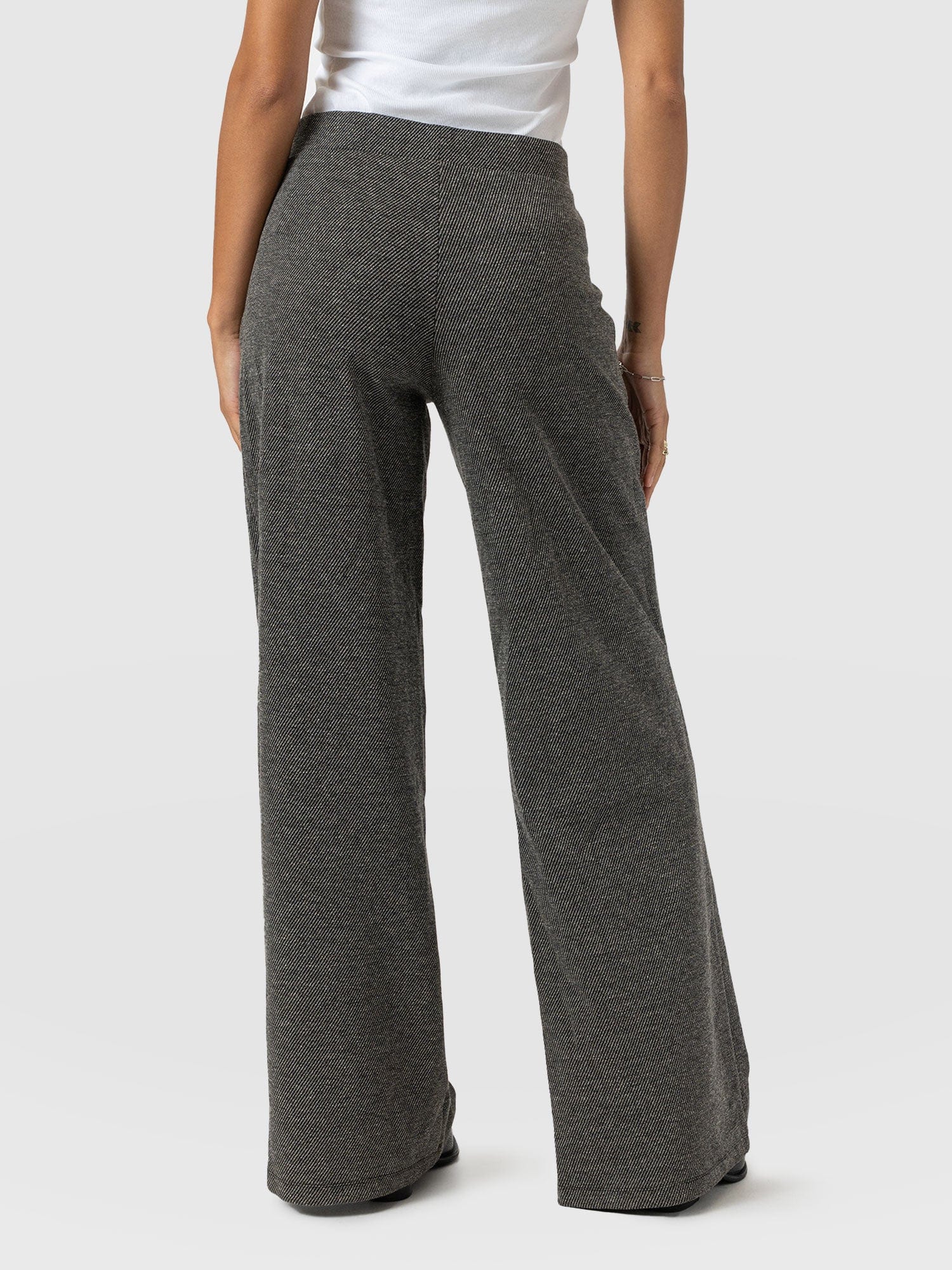 Keller Wide Leg Pant - Grey Twill