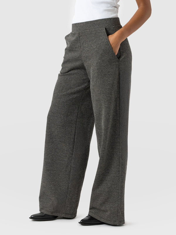 Keller Wide Leg Pant - Grey Twill