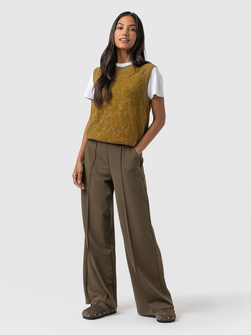 Keller Wide Leg Pant - Khaki