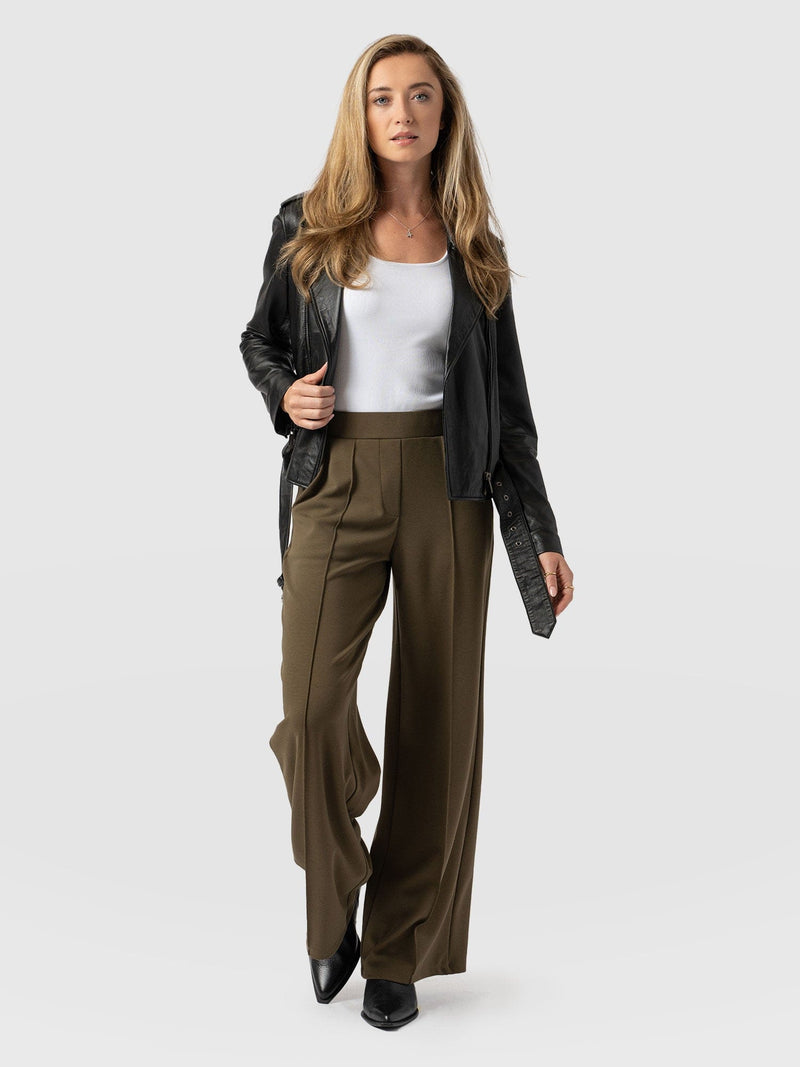 Keller Wide Leg Pant - Khaki