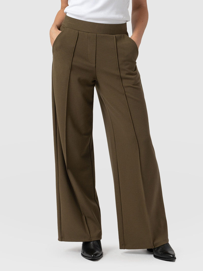 Keller Wide Leg Pant - Khaki