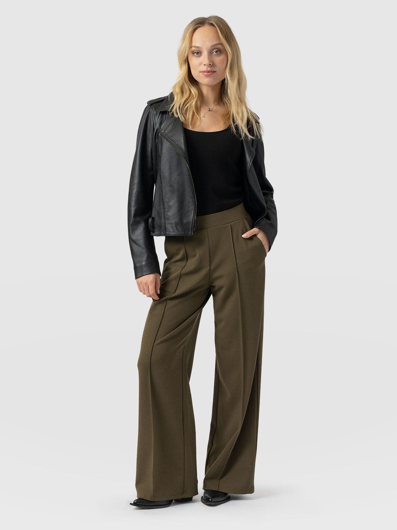 Keller Wide Leg Pant - Khaki