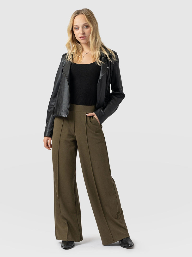 Keller Wide Leg Pant - Khaki