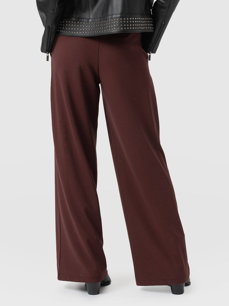 Keller Wide Leg Pant - Maroon