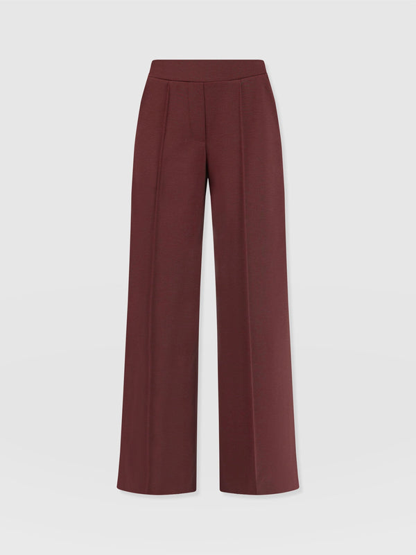 Keller Wide Leg Pant - Maroon