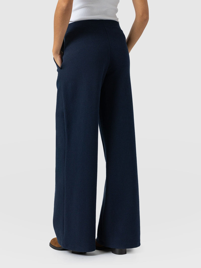 Keller Wide Leg Pant - Navy Twill