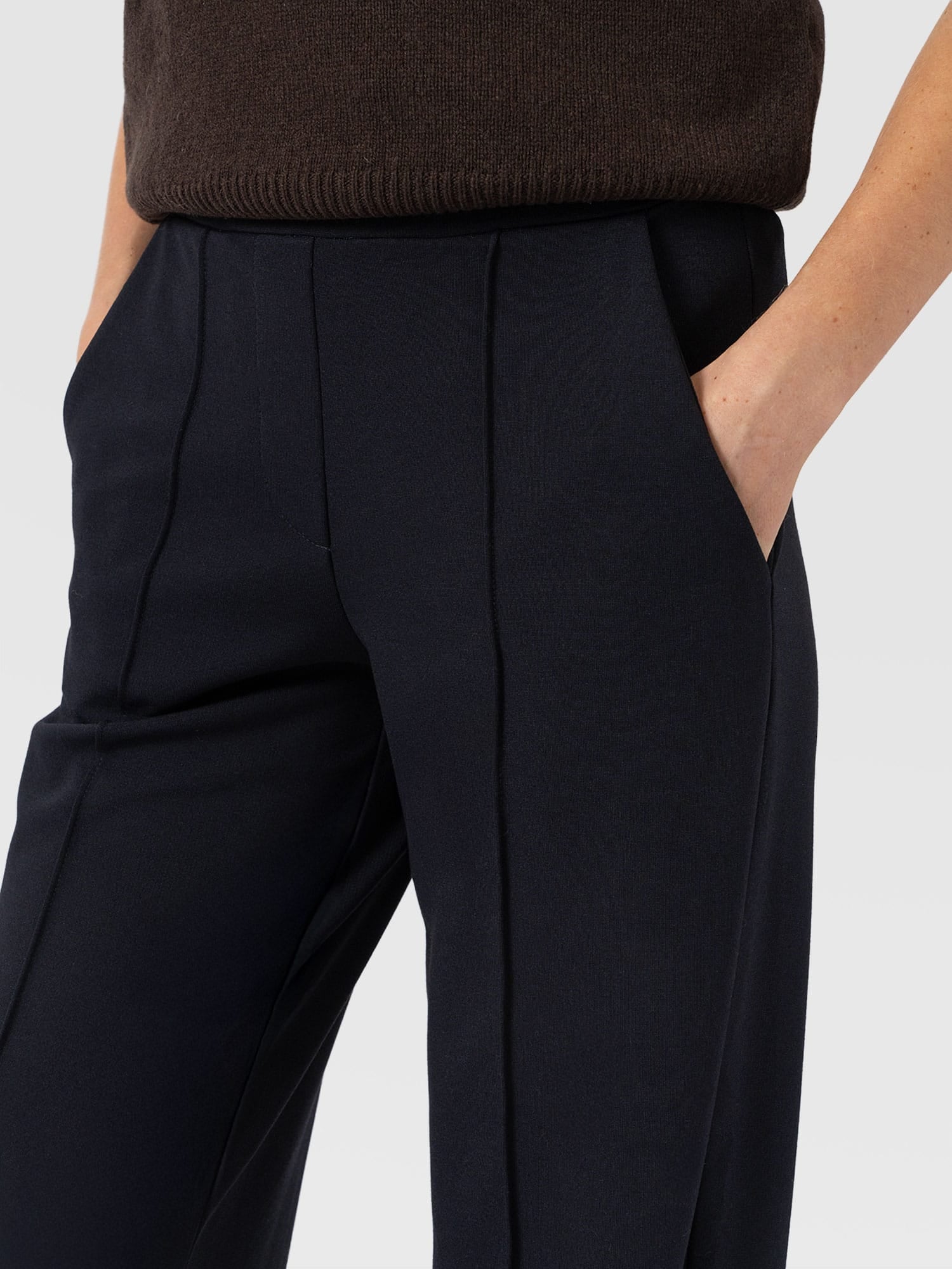Keller Wide Leg Pant - Navy