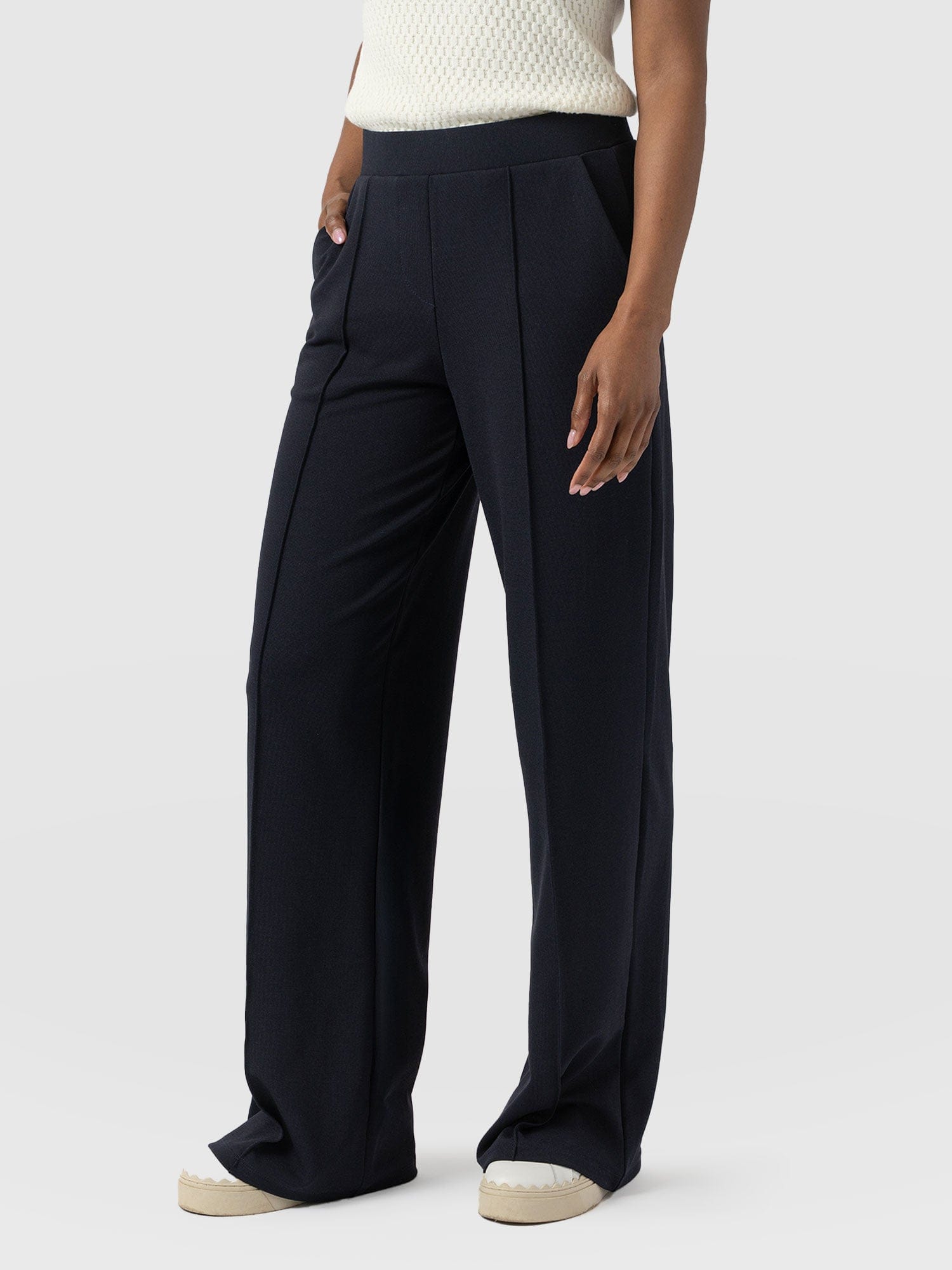 Keller Wide Leg Pant - Navy