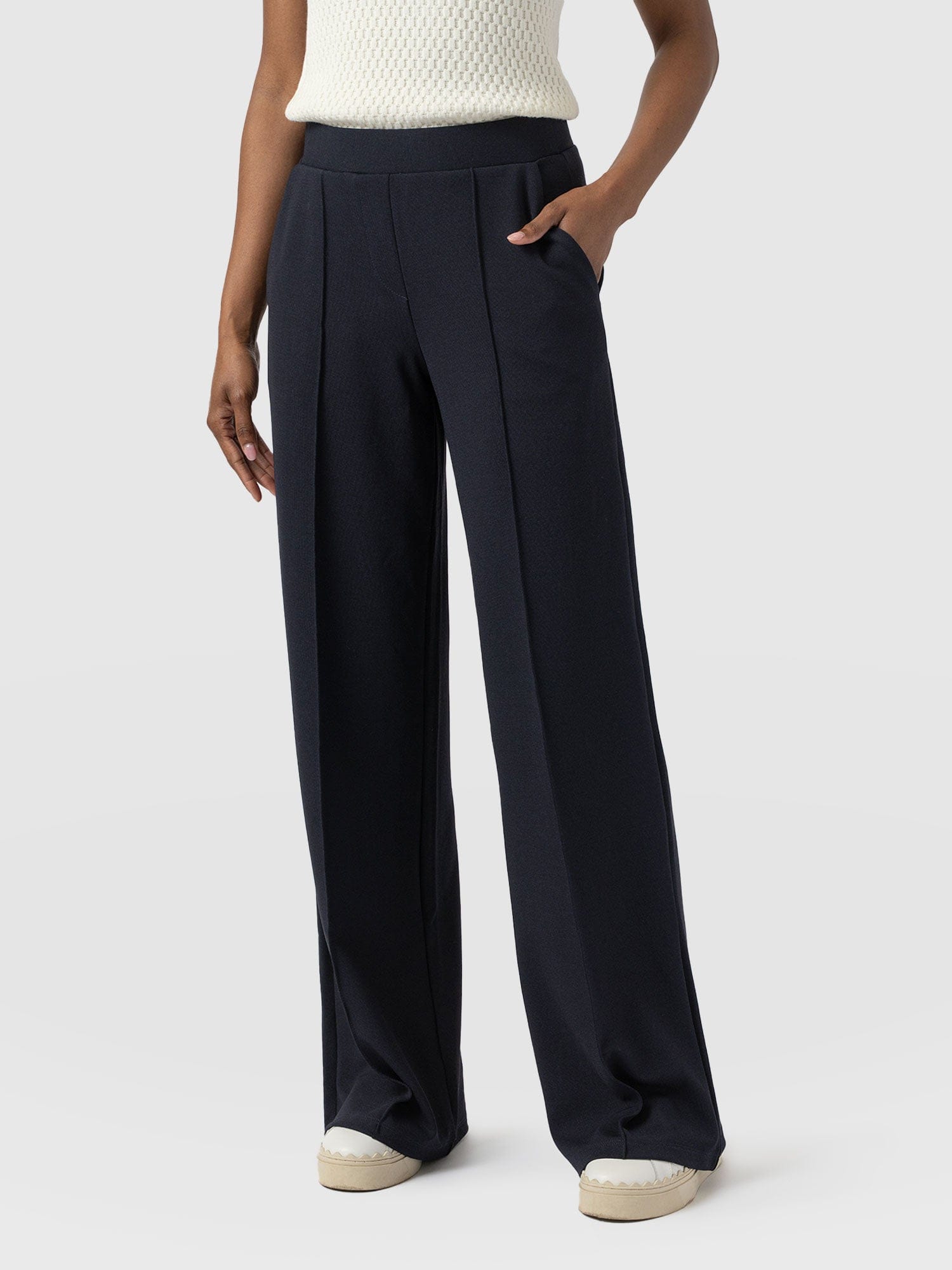 Keller Wide Leg Pant - Navy