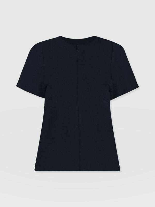 Keller Zip Up Tee - Navy