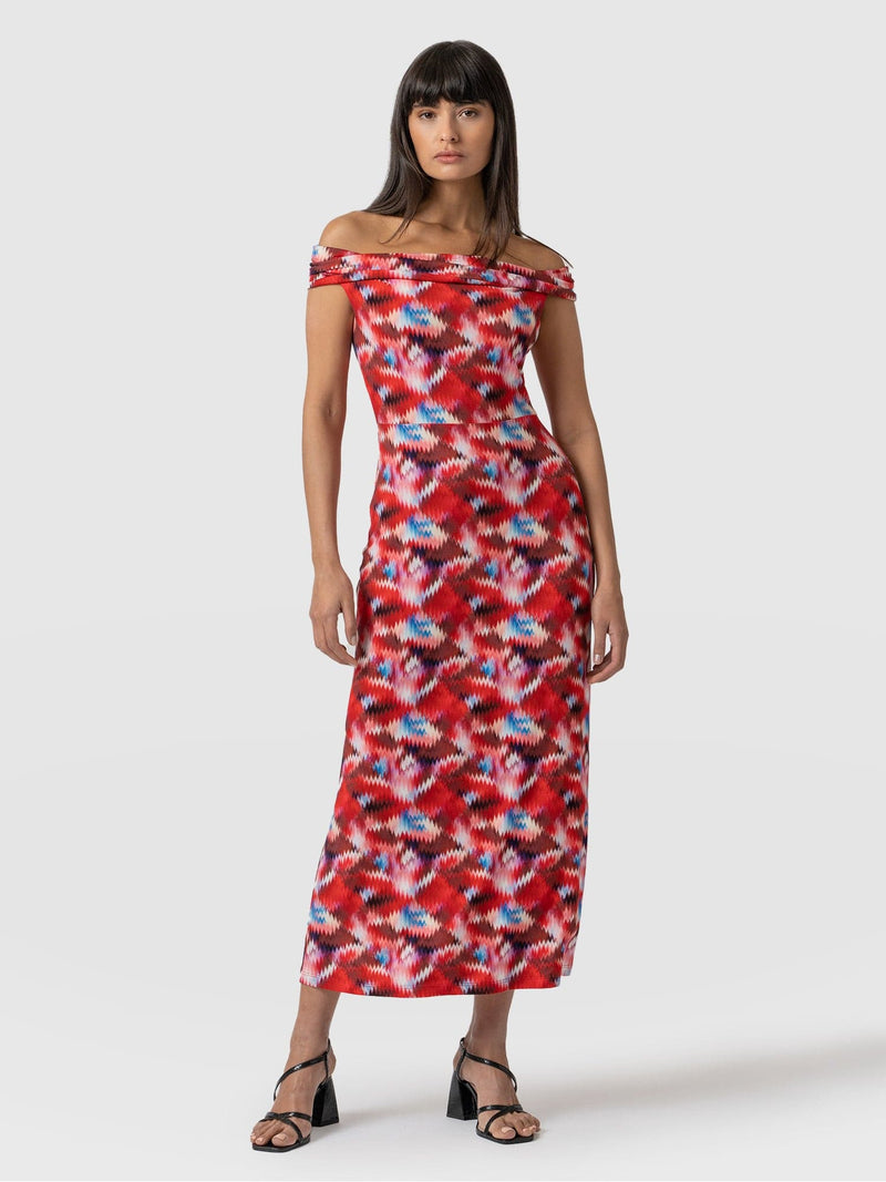 Kelsea Midaxi Dress - Red