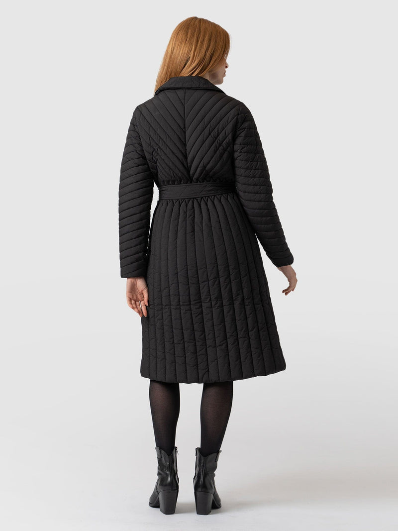 Kelson Quilted Coat - Black