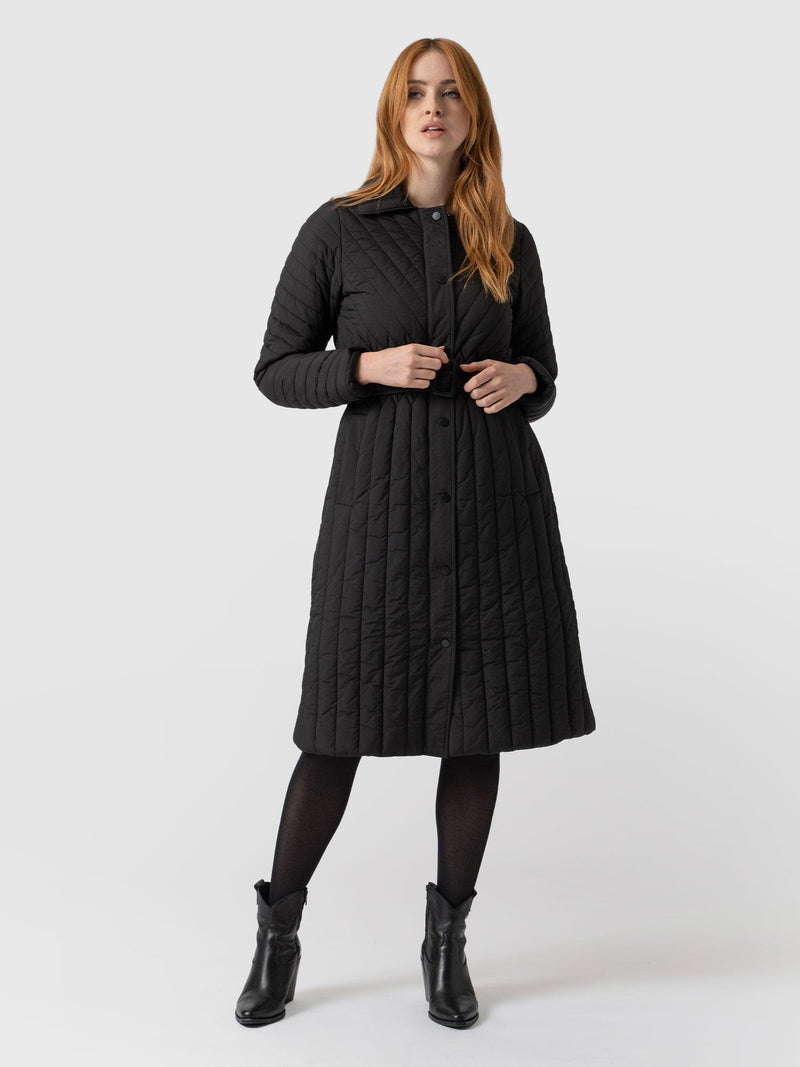 Kelson Quilted Coat - Black