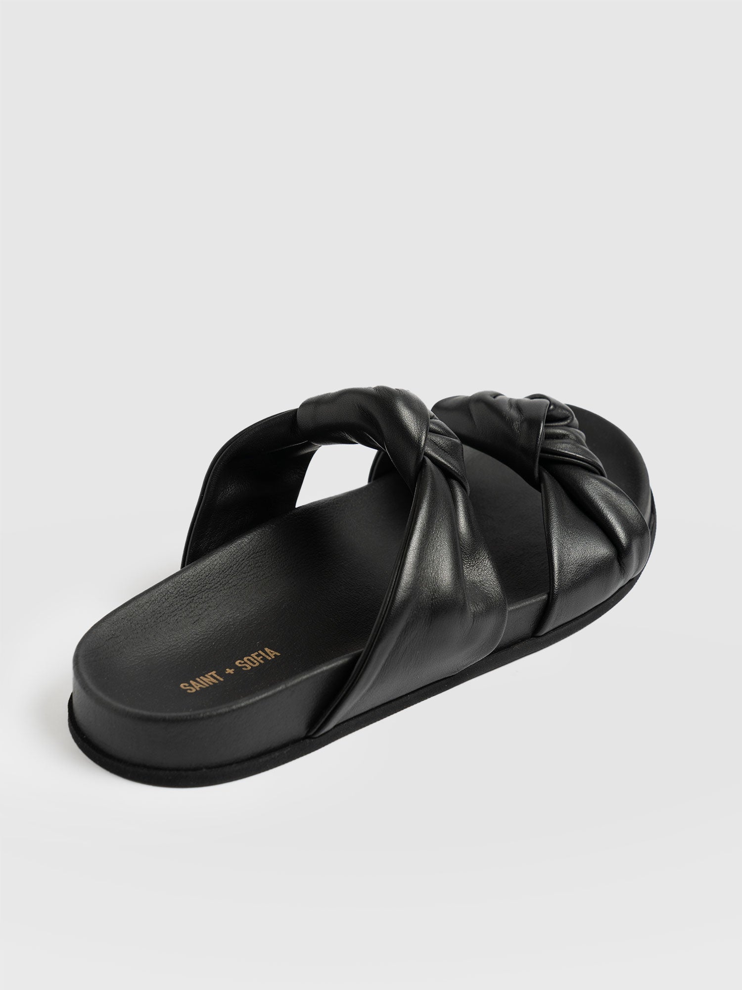 Kingston Knot Sandal Black - Women's Sandals | Saint + Sofia® UK