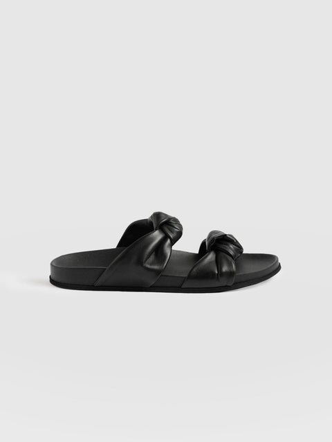 Kingston Knot Sandal Black - Women's Sandals | Saint + Sofia® UK