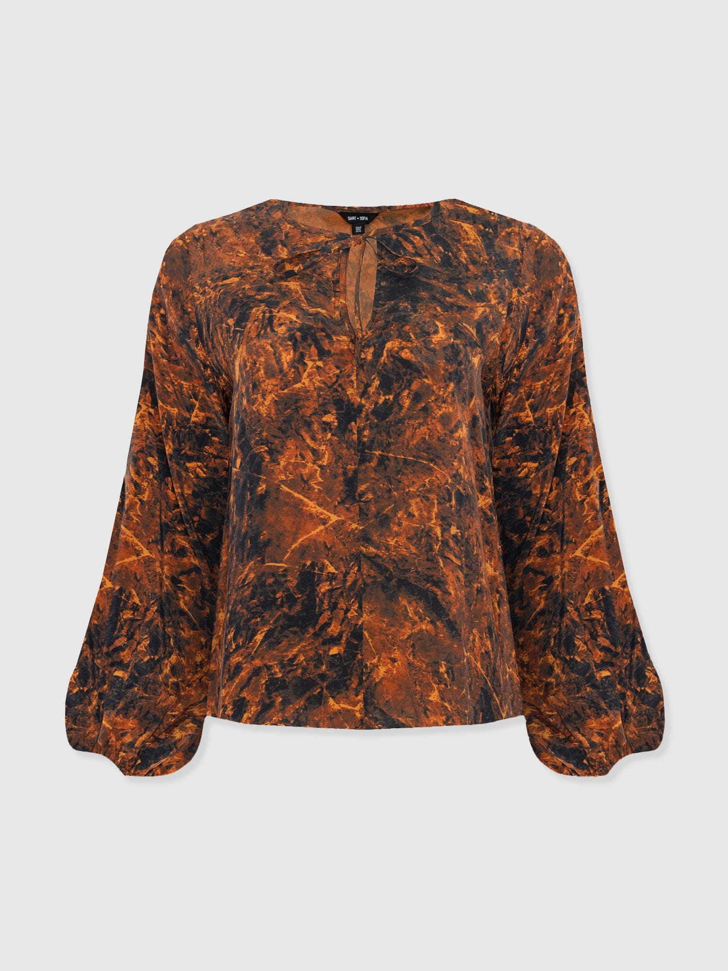 Kristen Blouse - Brown Marble - Women's Blouses | Saint + Sofia® UK