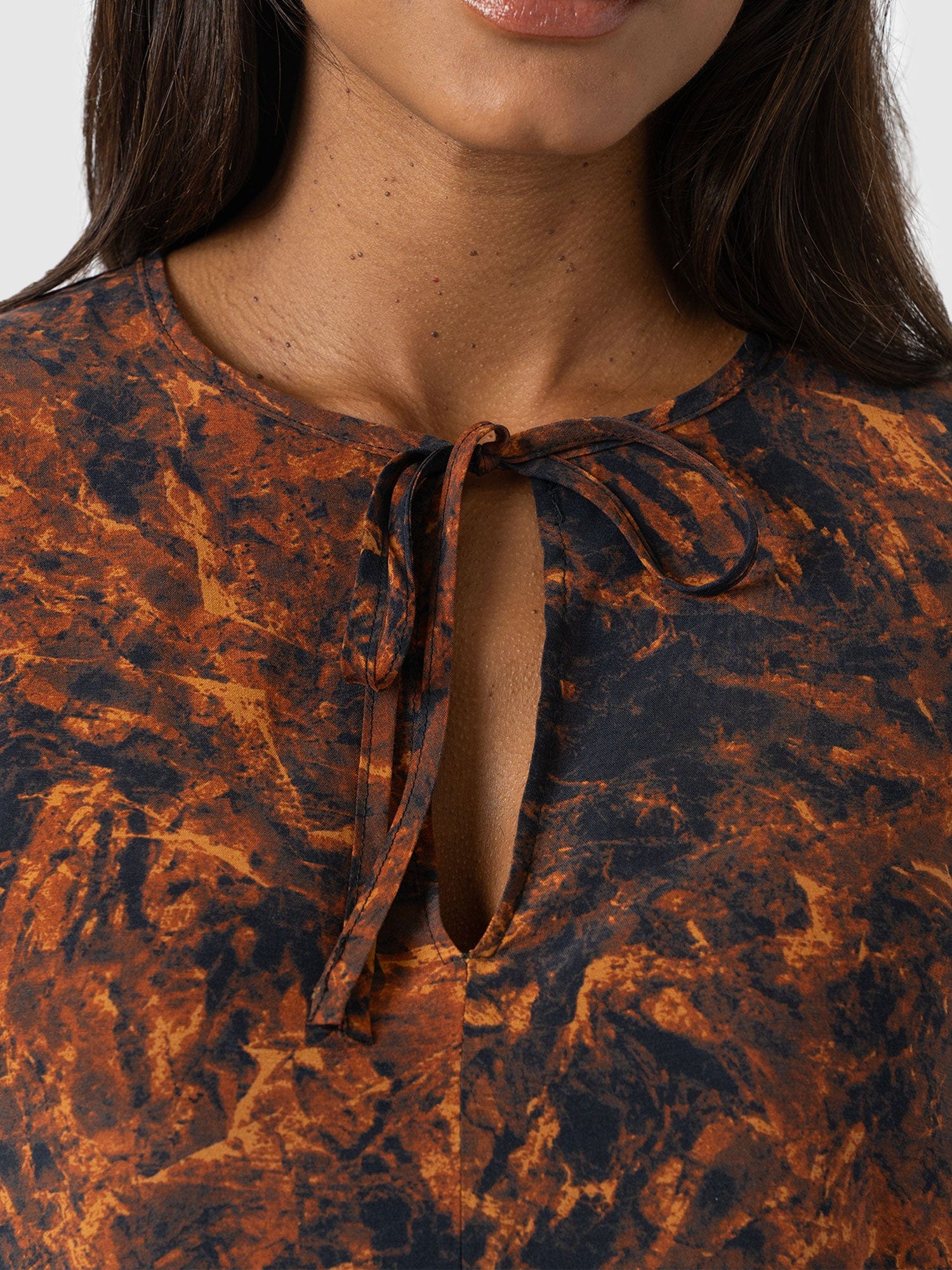 Kristen Blouse - Brown Marble - Women's Blouses | Saint + Sofia® UK