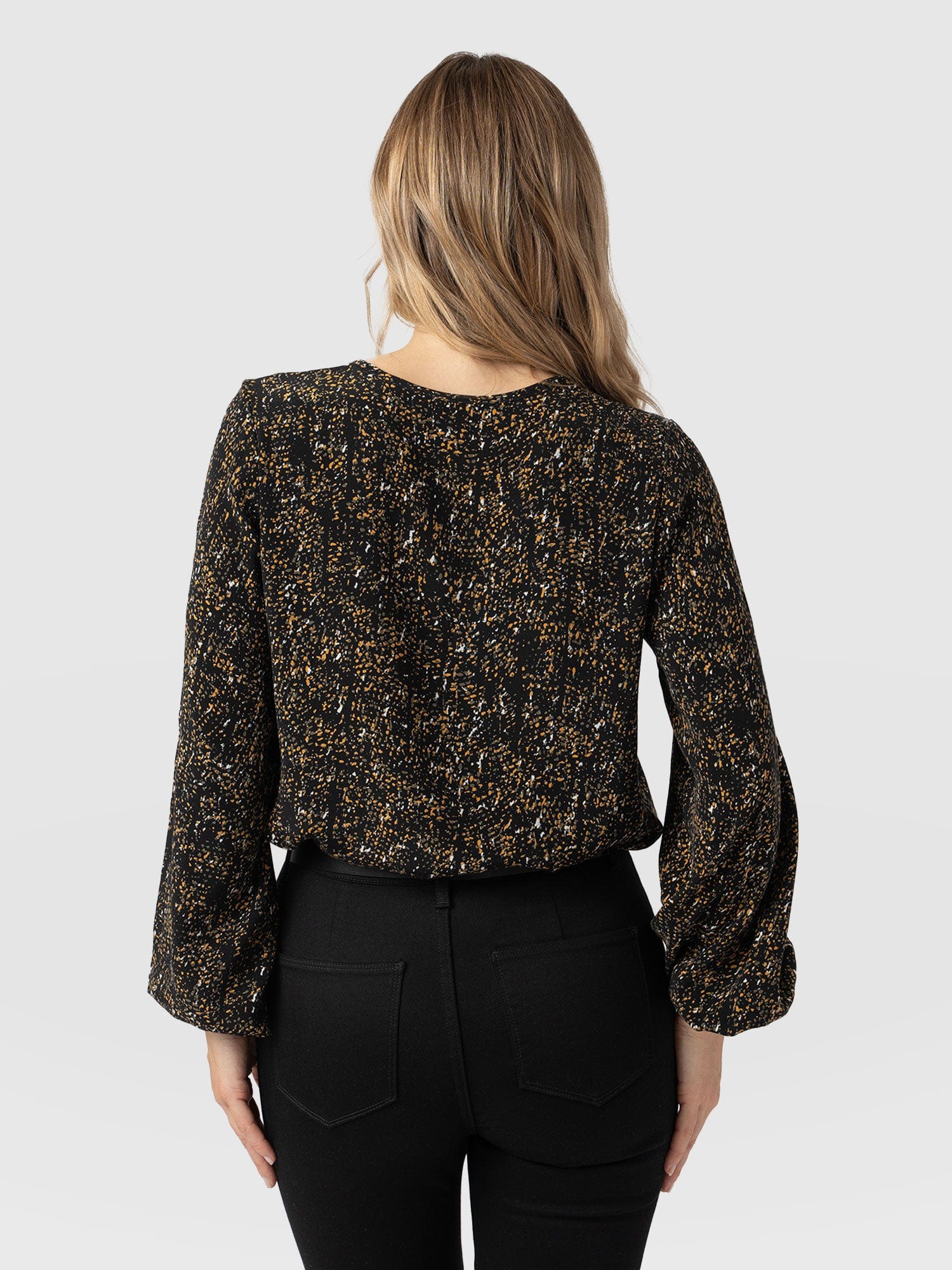 Kristen Blouse Green Ditsy Leopard - Women's Blouses | Saint and Sofia® UK