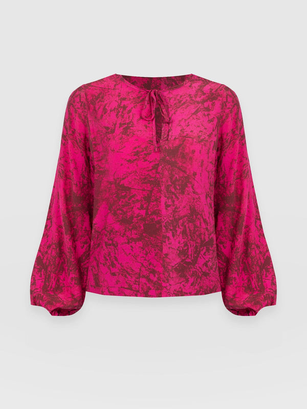 Kristen Blouse - Pink Marble