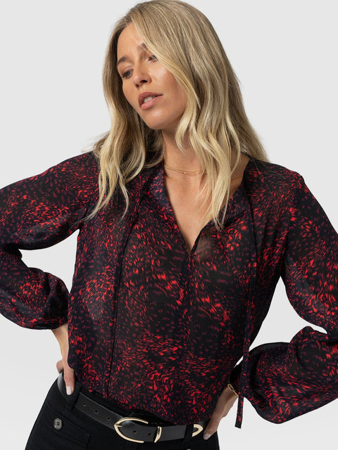 Kristen Blouse - Red Fade Spot - Women's Blouses | Saint + Sofia® UK