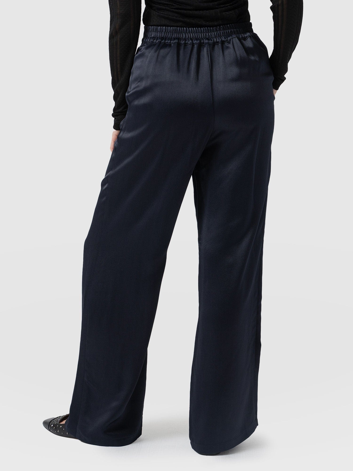 Langley Wide Leg Pant Navy - Women's Trousers | Saint + Sofia® UK
