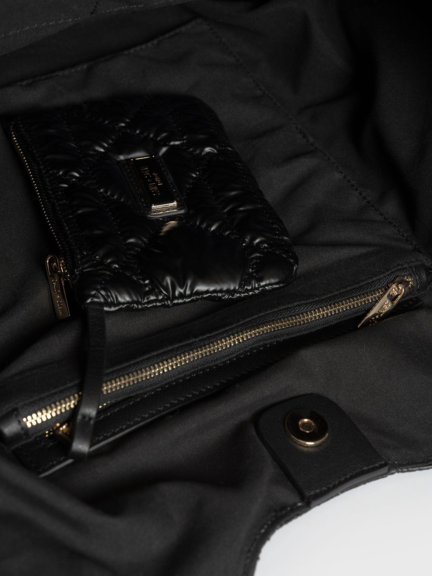 Large Stella Quilted Shoulder Tote Bag Black - Women's Bags | Saint + Sofia® UK