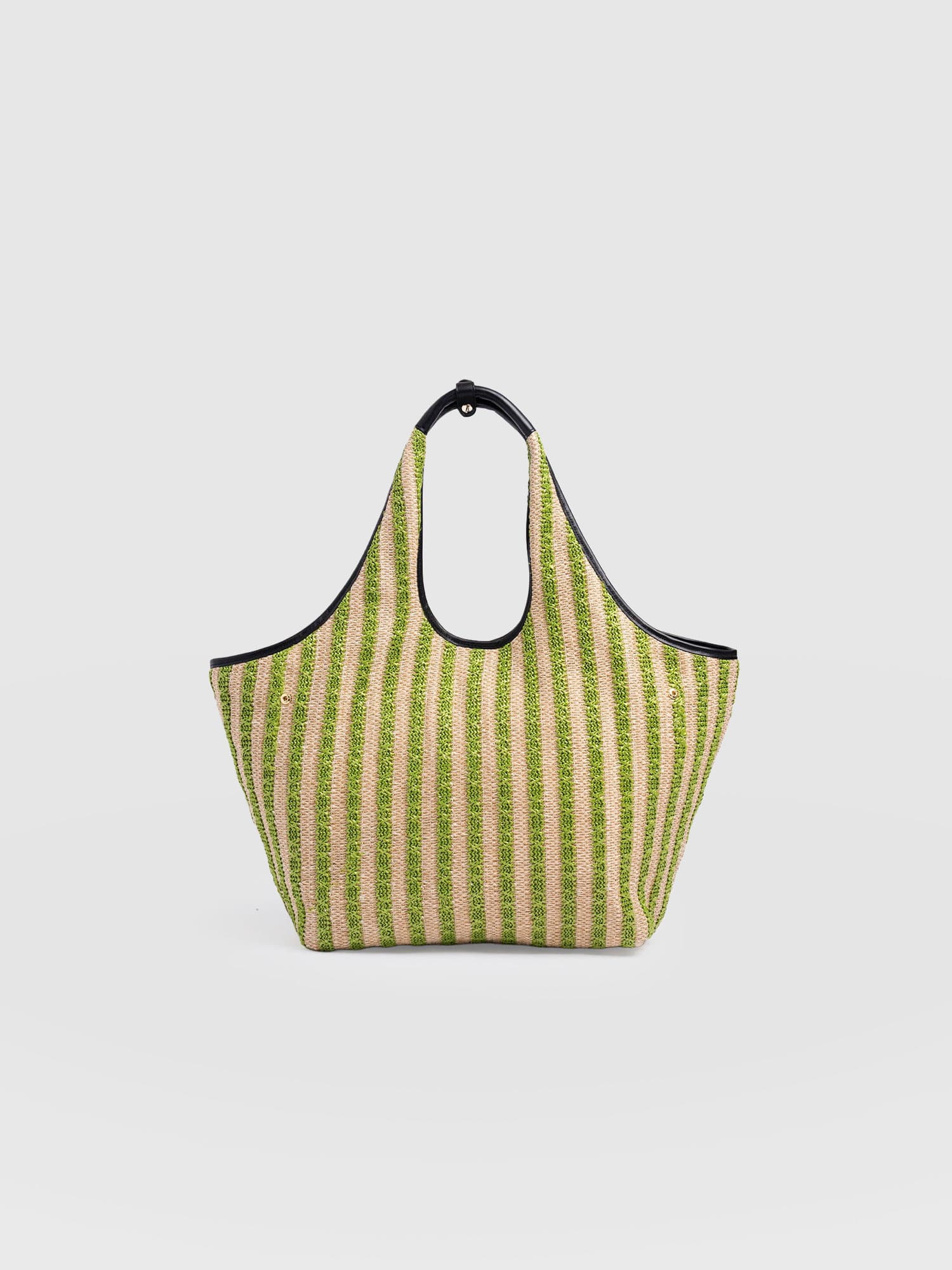 Large Stella Shoulder Tote Bag - Green Raffia - Women's Handbags | Saint + Sofia® UK