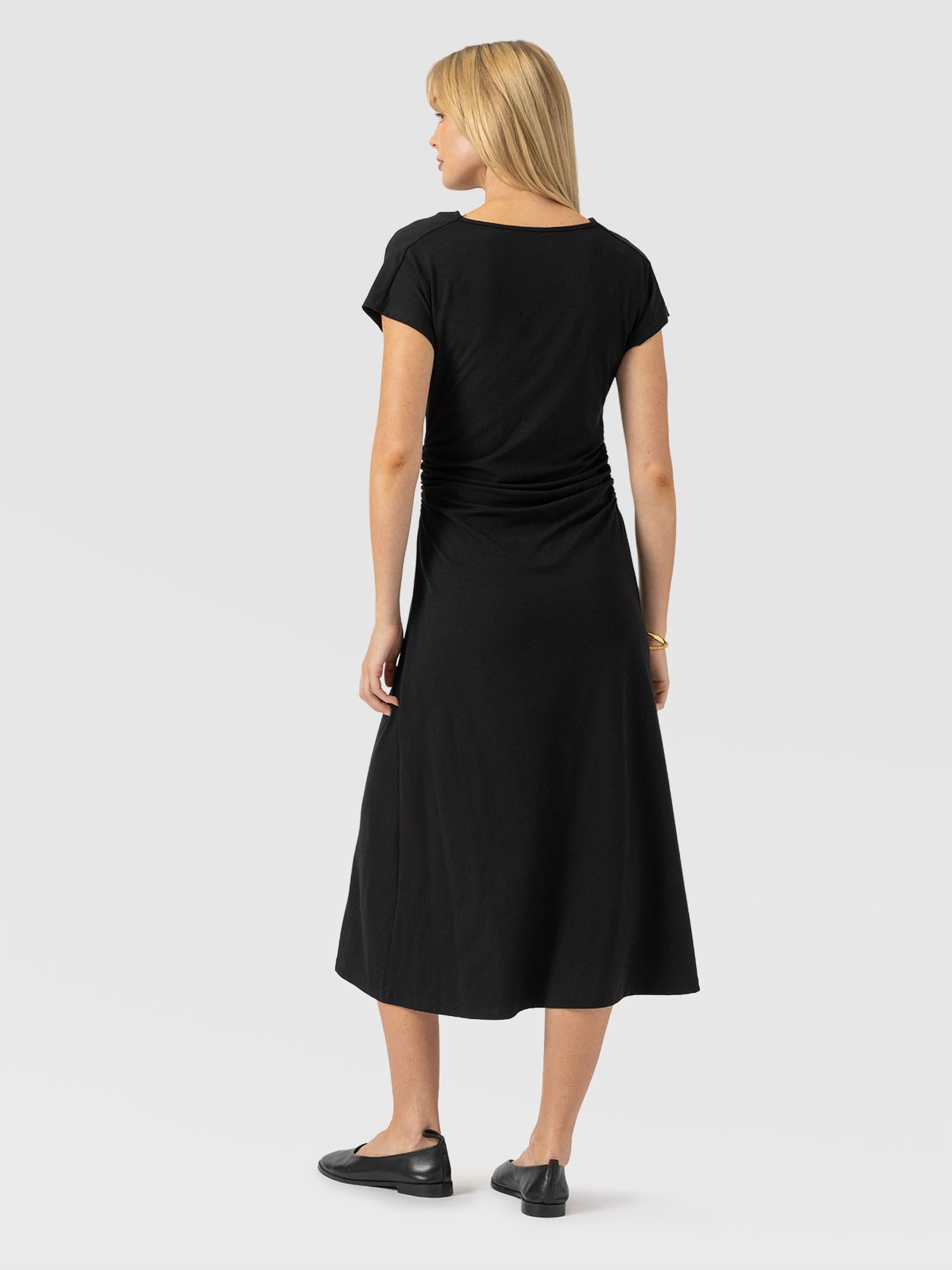 Laurie Cowl Neck Dress - Black