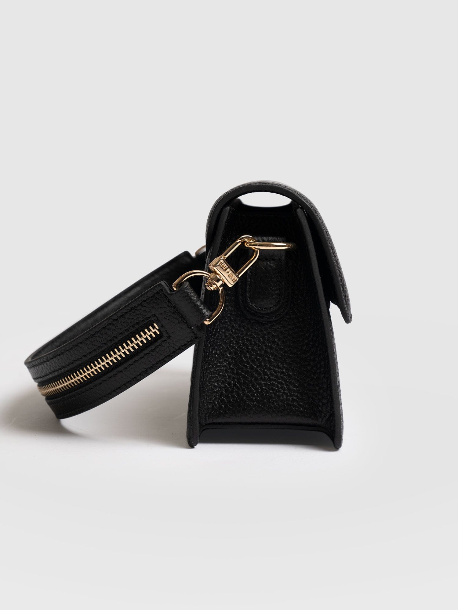 Lennox Half Flap Bag - Black